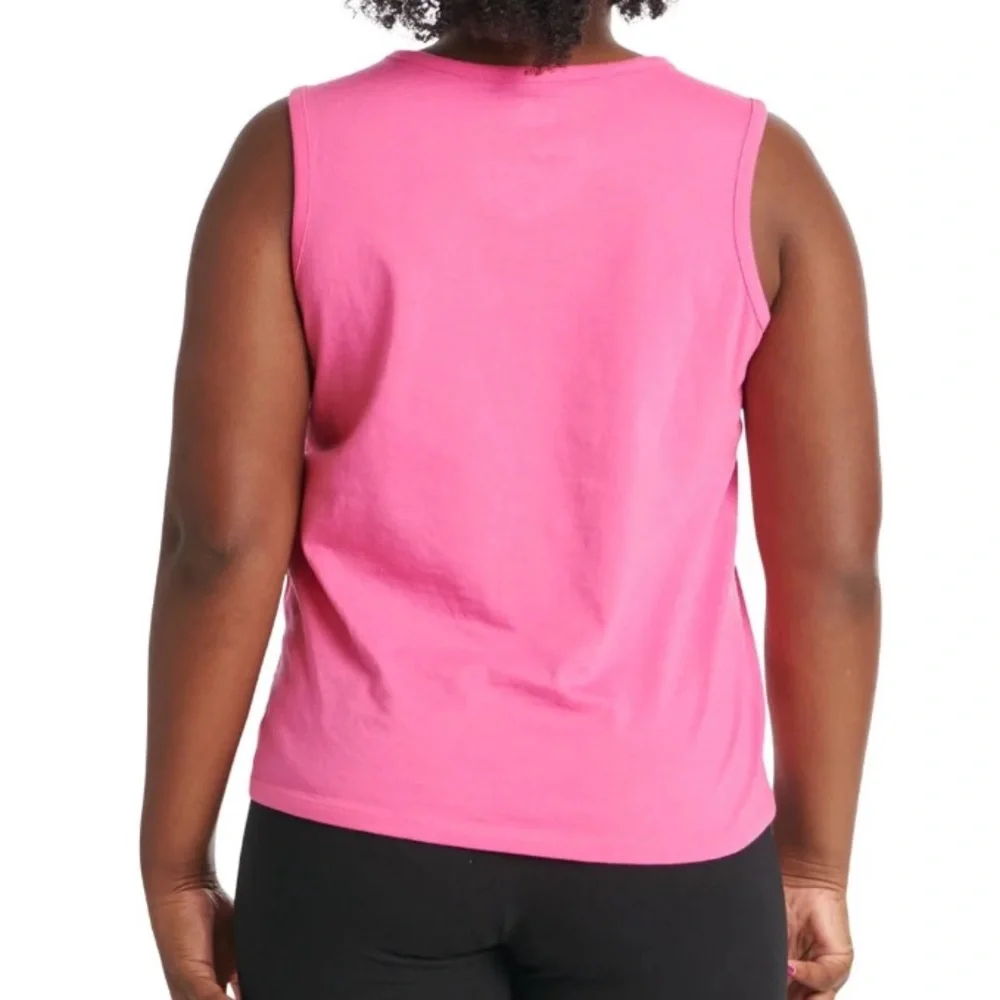 Justice Girls Pink “I Am More Than Enough” Glitter Graphic Tank Top - NWOT